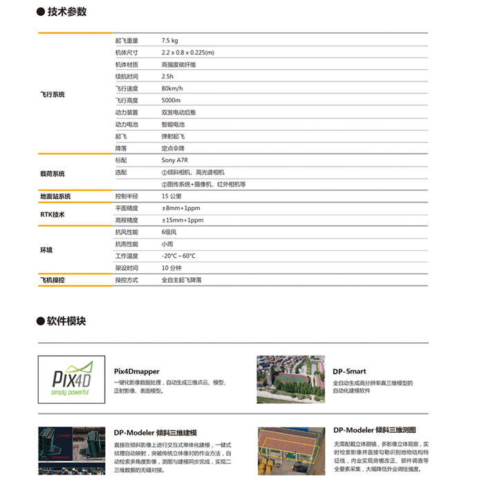 中海達(dá)iFly U5/U5R固定翼測繪無人機參數(shù)